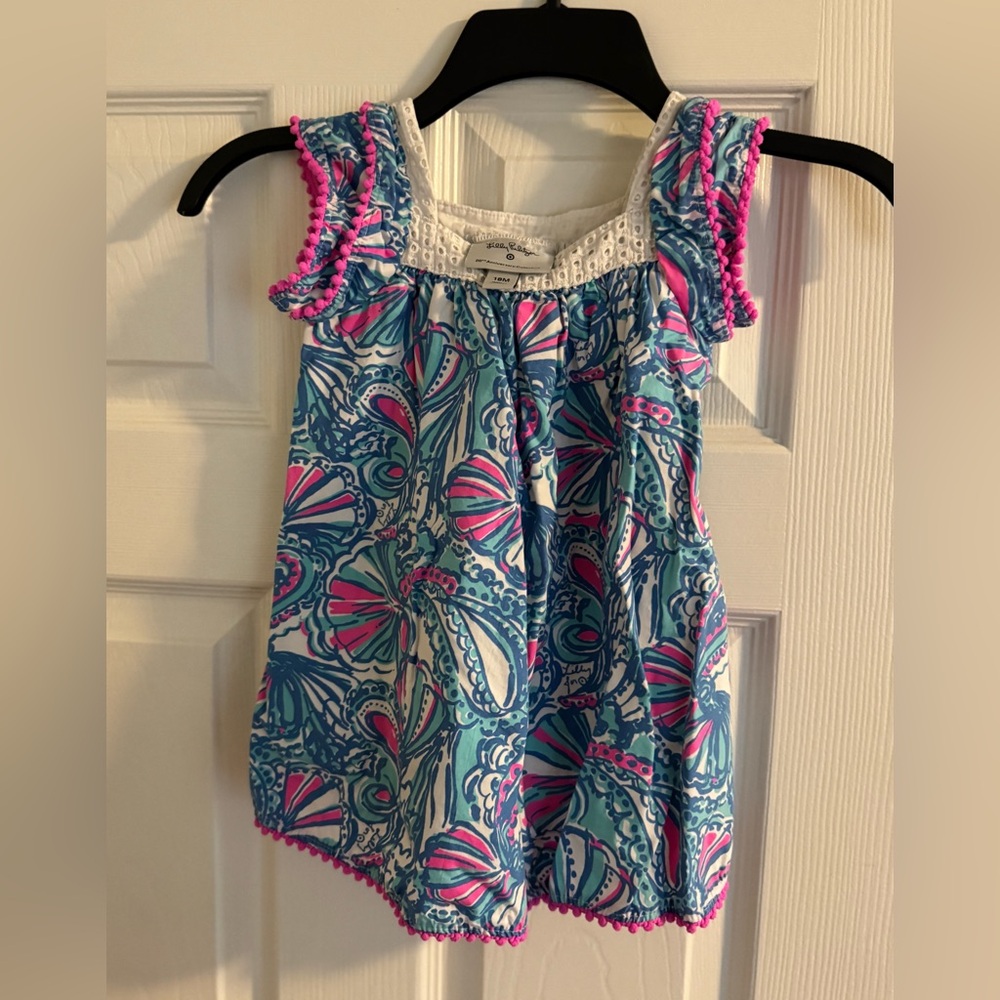 Lilly Pulitzer Pink and Blue Dress, 18 months